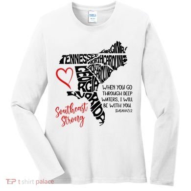 Southeast Strong Hurricane Helene Survivor When You Go Through Deep Wat Women's Long Sleeve Shirt