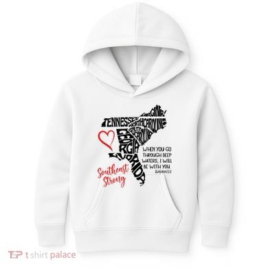 Southeast Strong Hurricane Helene Survivor When You Go Through Deep Wat Kids Hoodie