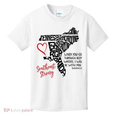 Southeast Strong Hurricane Helene Survivor When You Go Through Deep Wat Kids T-Shirt