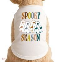 Spooky Season Halloween Ghost Festive Doggie Tank thumb 0