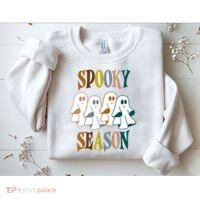 Spooky Season Halloween Ghost Festive Sweatshirt thumb 2