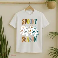 Spooky Season Halloween Ghost Festive T-Shirt thumb 2