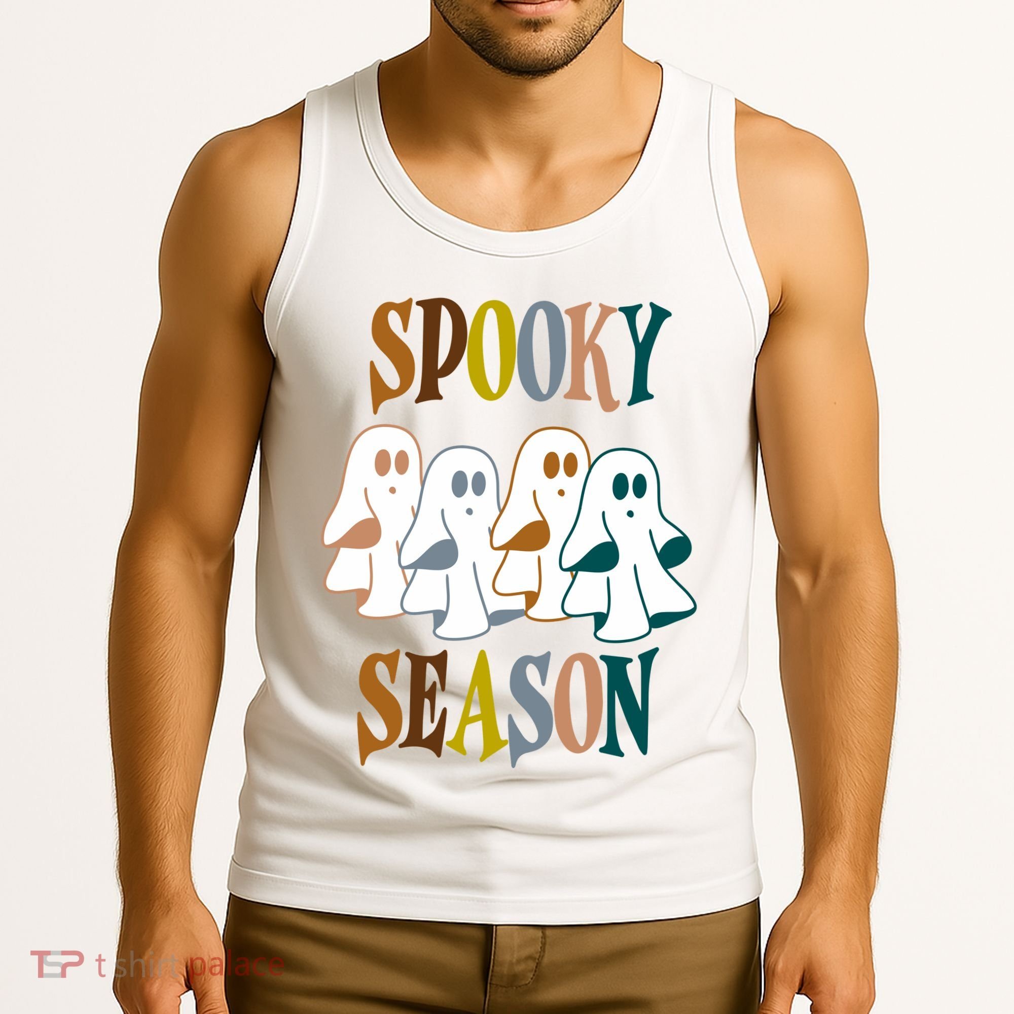 Spooky Season Halloween Ghost Festive Tank Top