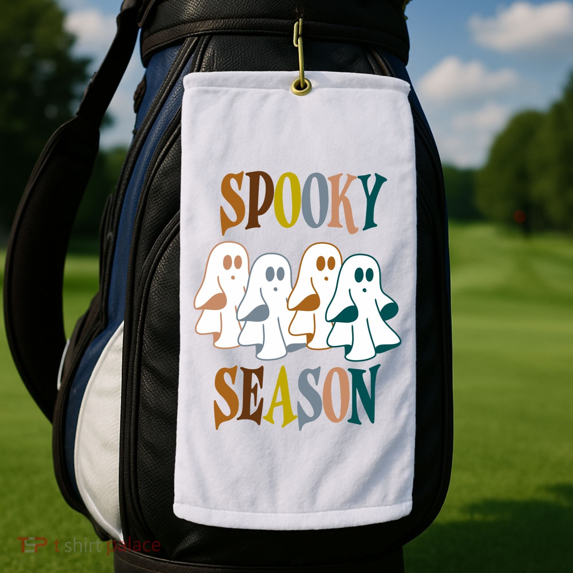 Spooky Season Halloween Ghost Festive Golf Towel