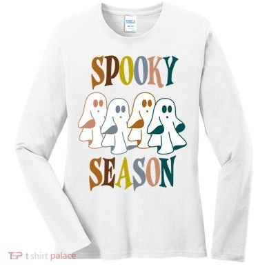 Spooky Season Halloween Ghost Festive Women's Long Sleeve Shirt