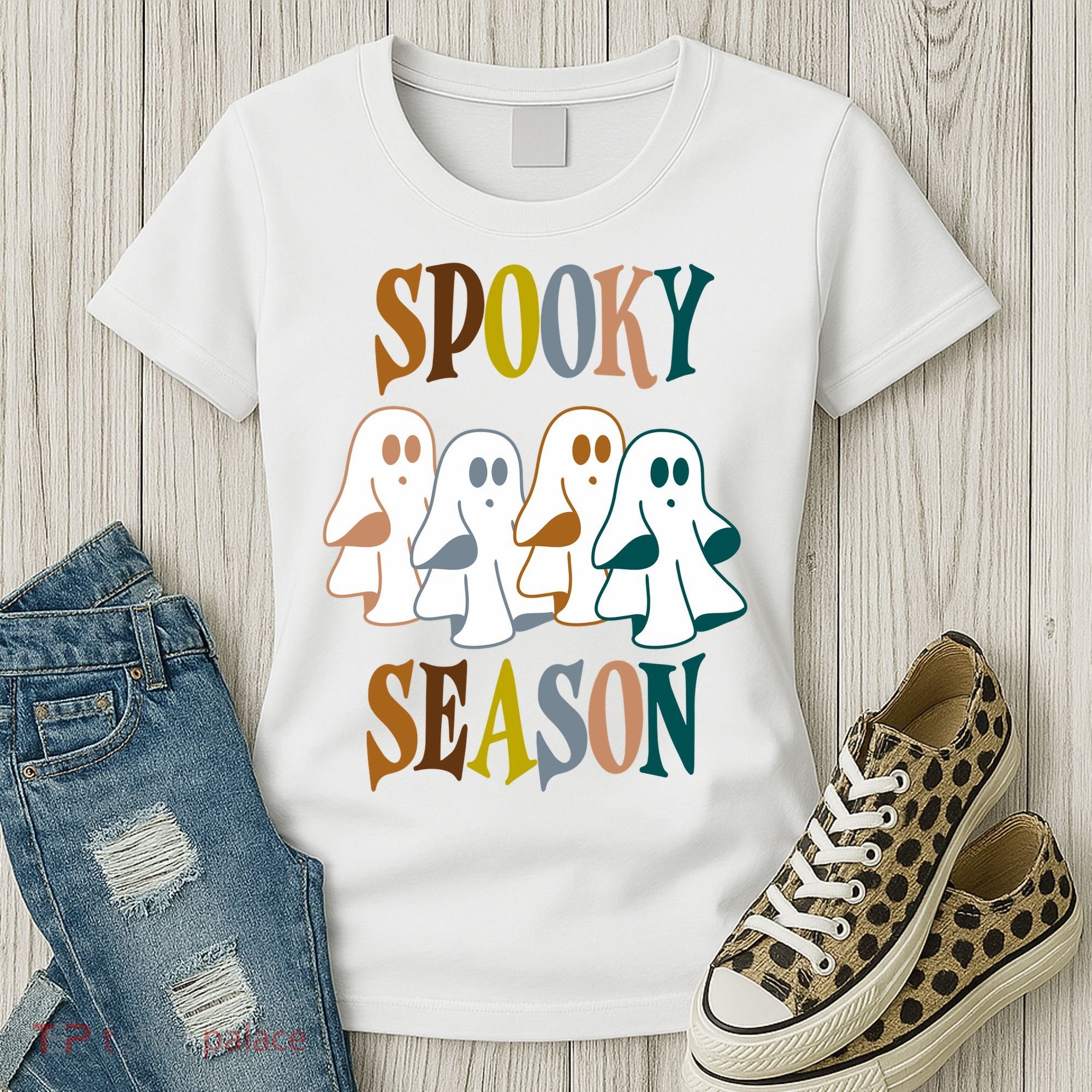 Spooky Season Halloween Ghost Festive Women's T-Shirt