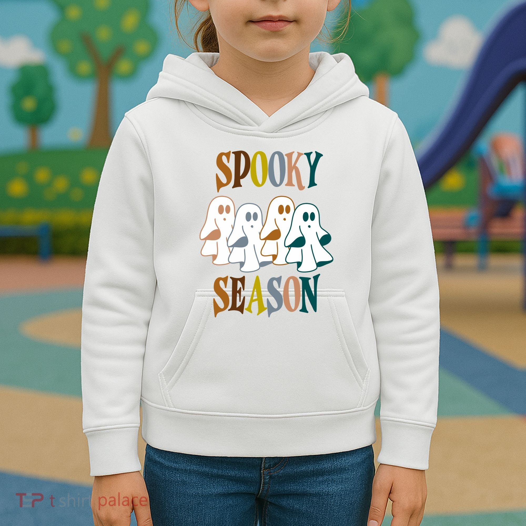 Spooky Season Halloween Ghost Festive Kids Hoodie