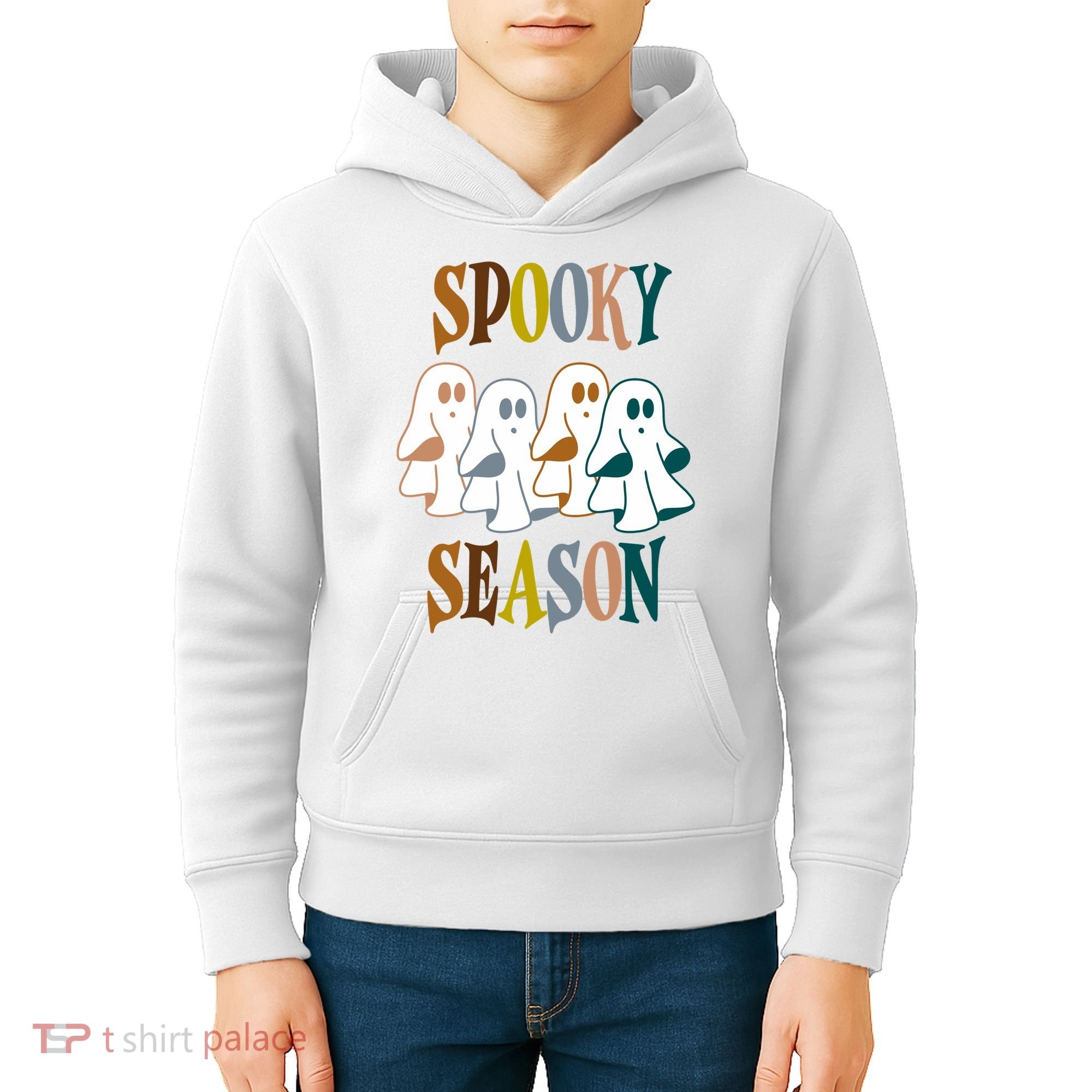 Spooky Season Halloween Ghost Festive Kids Hoodie