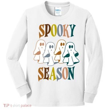 Spooky Season Halloween Ghost Festive Kids Long Sleeve Shirt