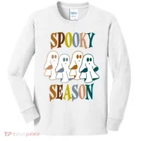 Spooky Season Halloween Ghost Festive Kids Long Sleeve Shirt thumb 0