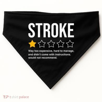 Stroke Survivor Heart Disease Warrior Fighter Cardiac Arrest USA-Made Doggie Bandana
