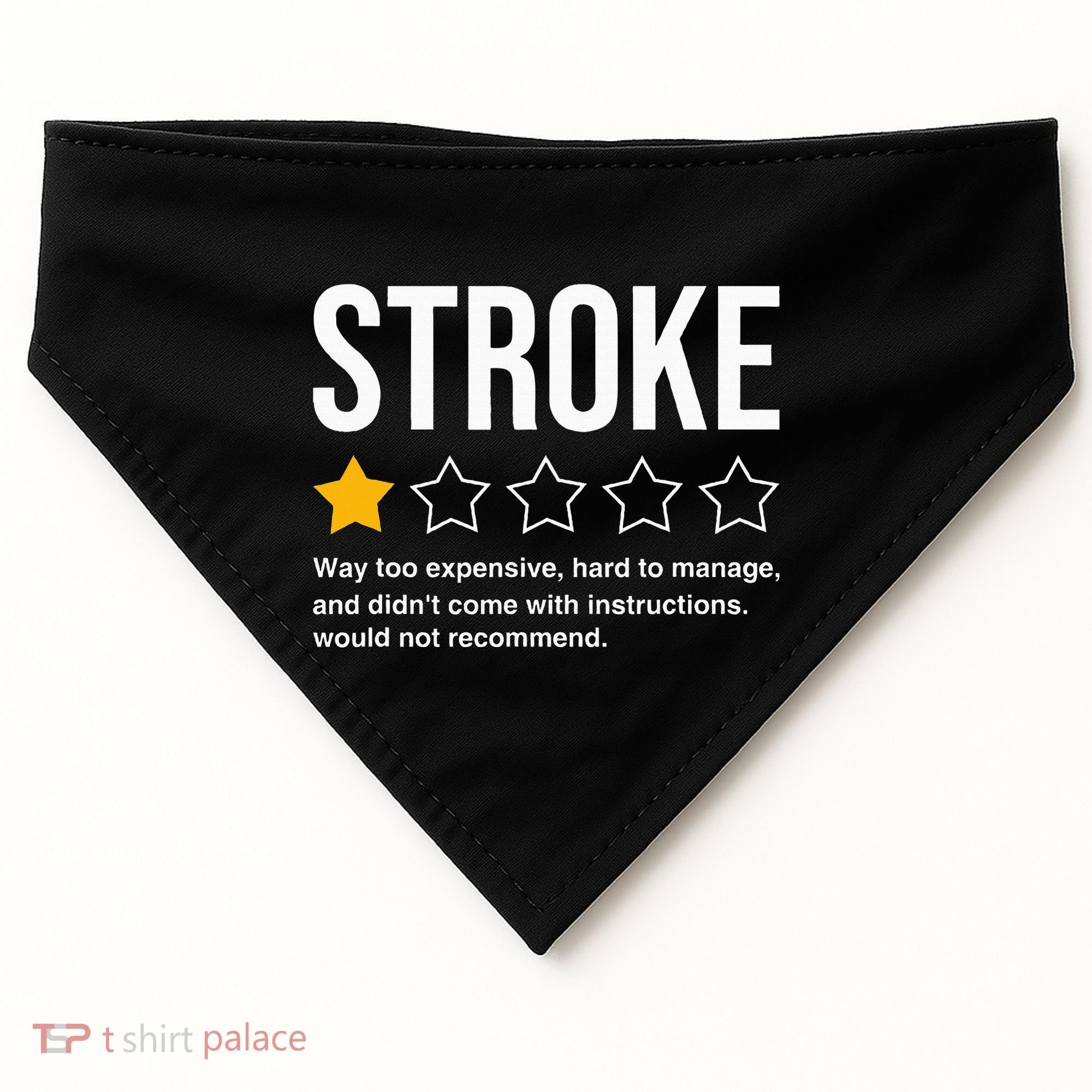 Stroke Survivor Heart Disease Warrior Fighter Cardiac Arrest USA-Made Doggie Bandana