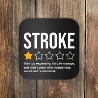 Stroke Survivor Heart Disease Warrior Fighter Cardiac Arrest Coaster thumb 0