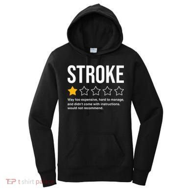 Stroke Survivor Heart Disease Warrior Fighter Cardiac Arrest Women's Hoodie