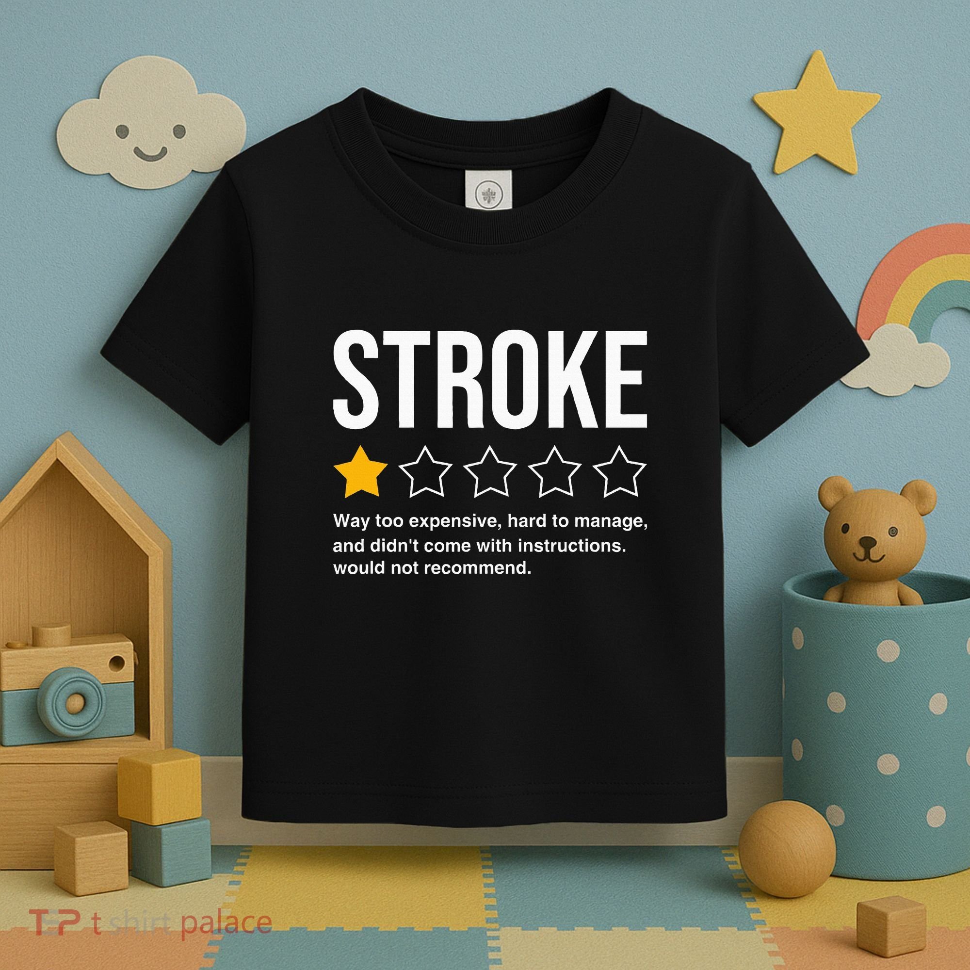 Stroke Survivor Heart Disease Warrior Fighter Cardiac Arrest Toddler T-Shirt