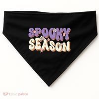 Spooky Season Halloween Groovy Retro USA-Made Doggie Bandana thumb 0