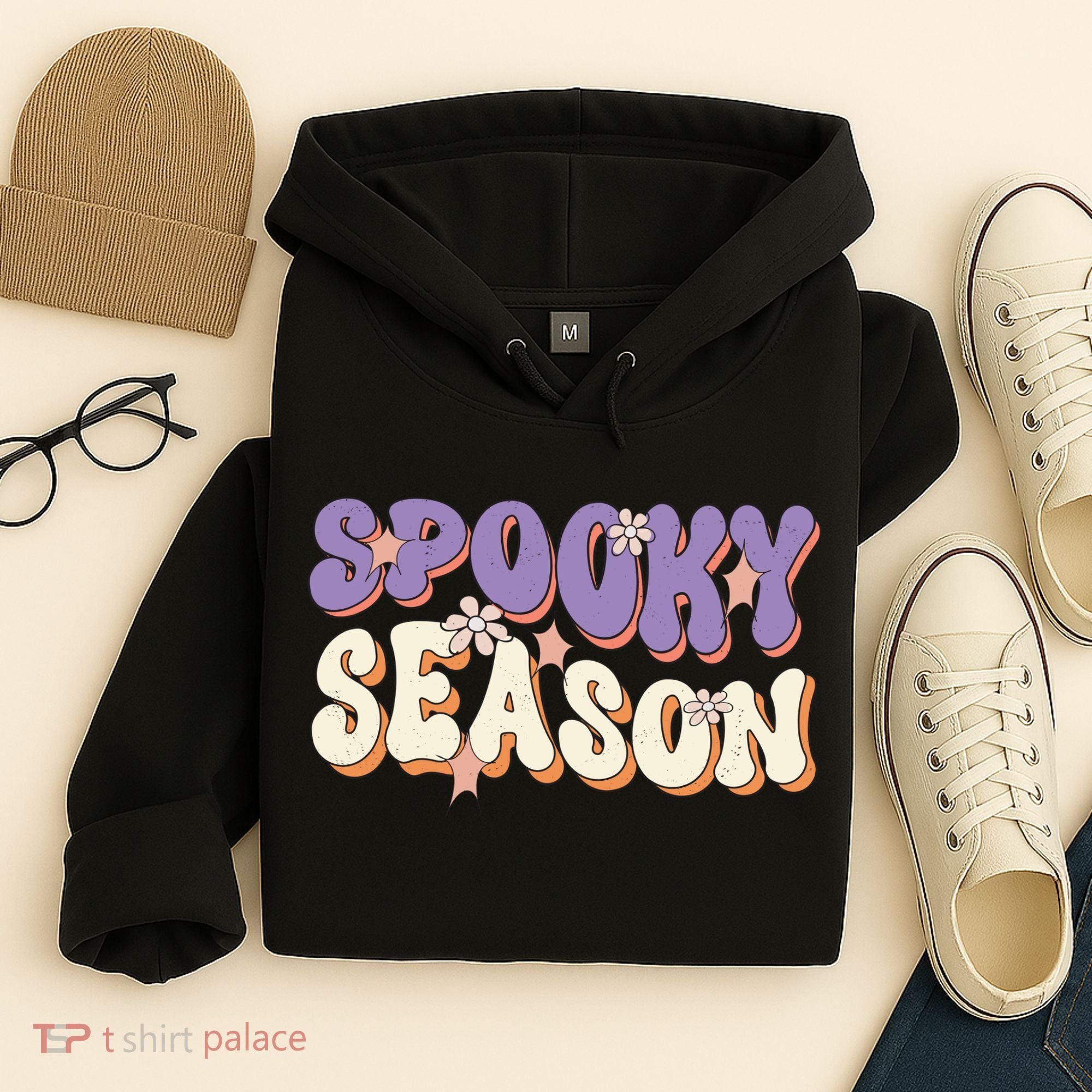 Spooky Season Halloween Groovy Retro Hoodie