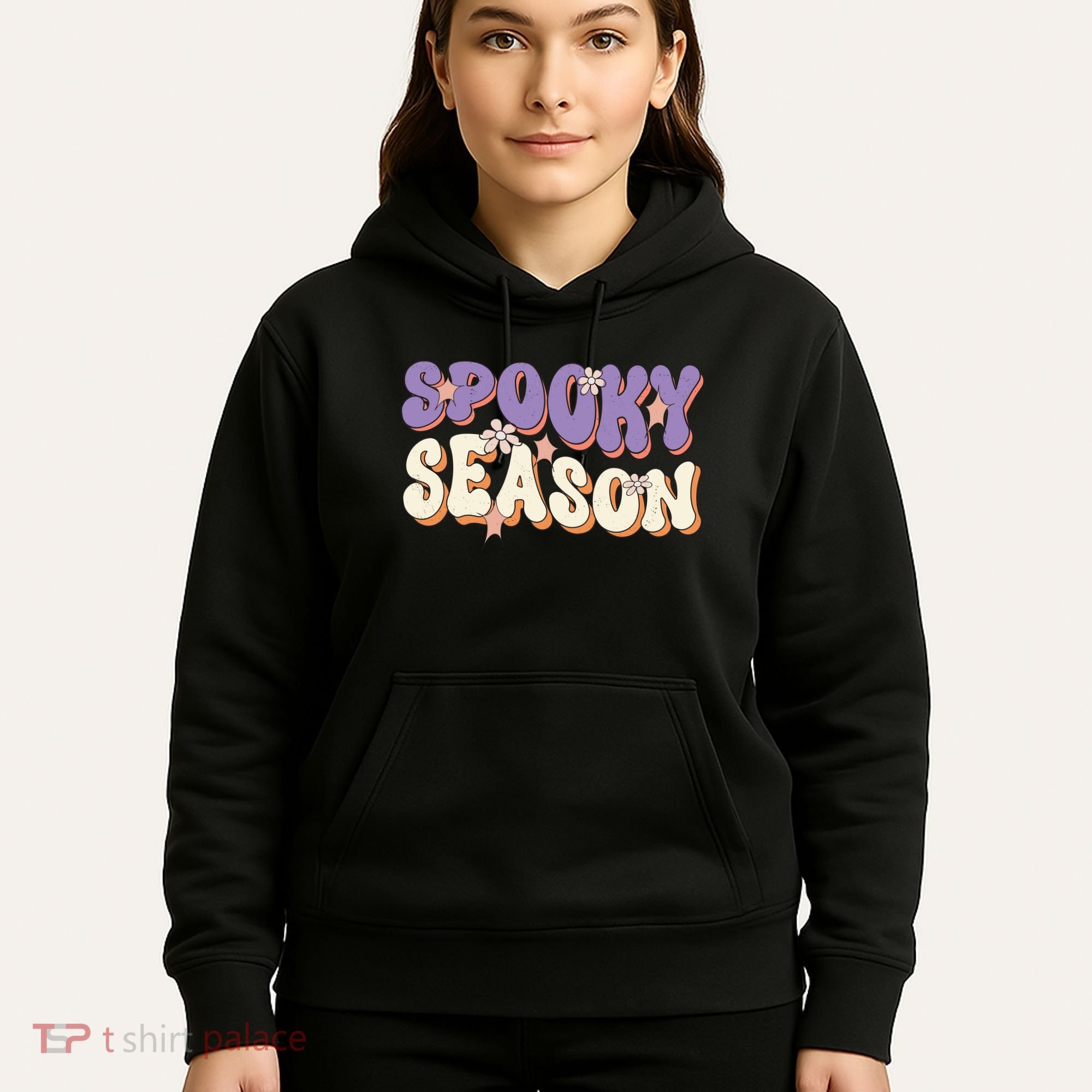 Spooky Season Halloween Groovy Retro Hoodie
