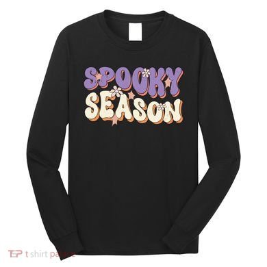 Spooky Season Halloween Groovy Retro Long Sleeve Shirt