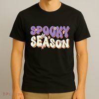 Spooky Season Halloween Groovy Retro T-Shirt thumb 3