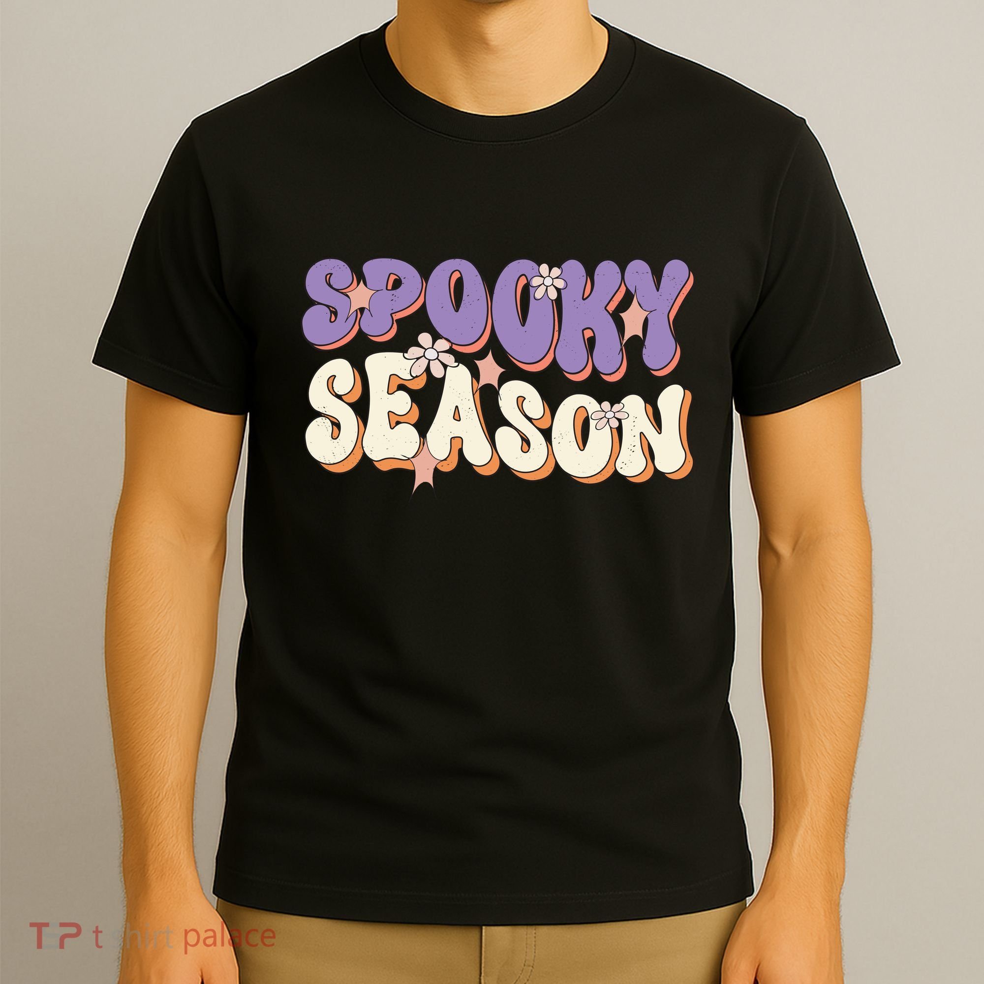 Spooky Season Halloween Groovy Retro T-Shirt