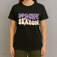 Spooky Season Halloween Groovy Retro T-Shirt thumb 4