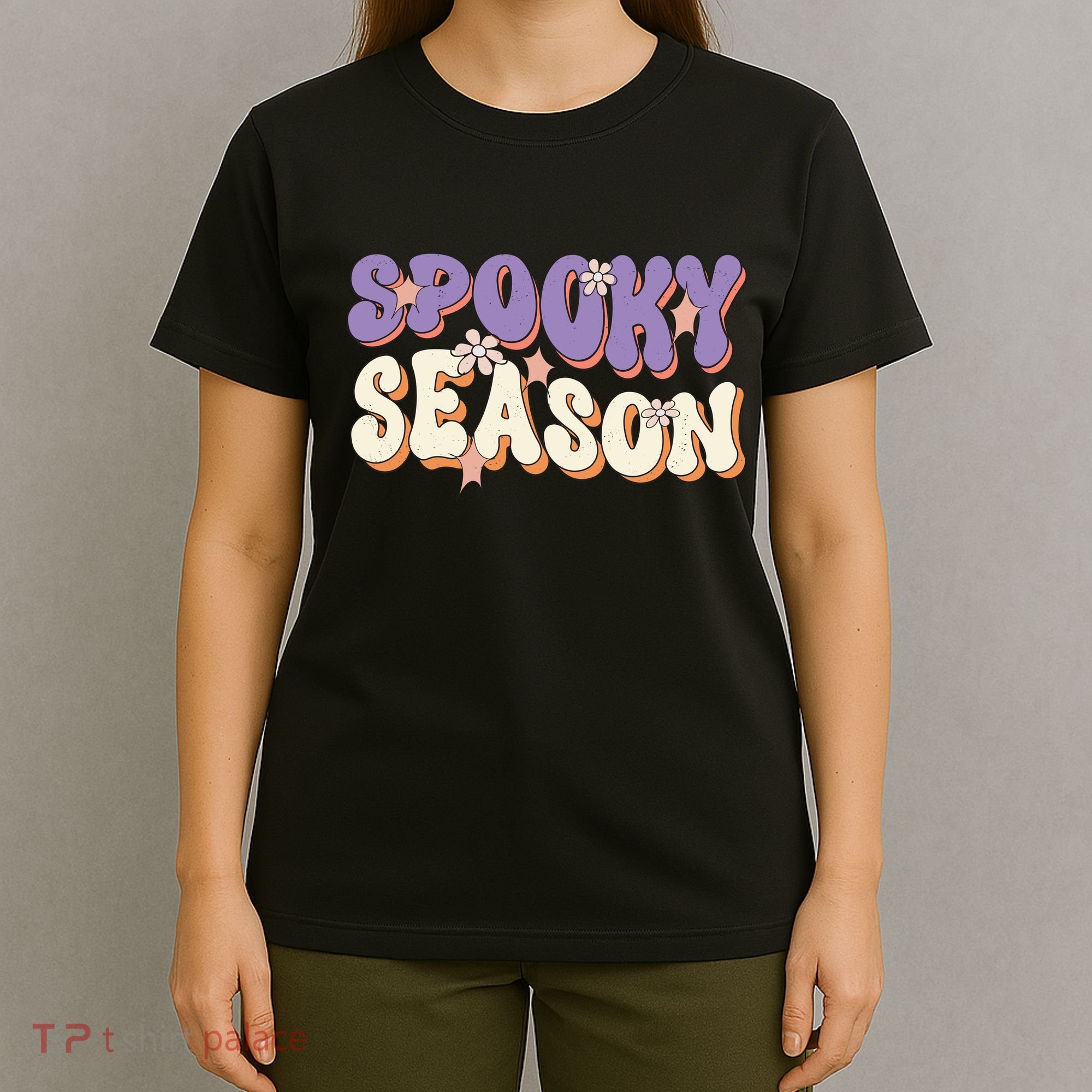Spooky Season Halloween Groovy Retro T-Shirt