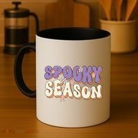 Spooky Season Halloween Groovy Retro Coffee Mug thumb 4