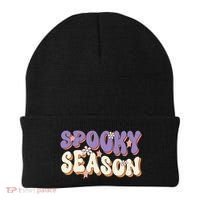 Spooky Season Halloween Groovy Retro Beanie thumb 0