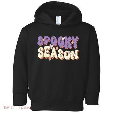 Spooky Season Halloween Groovy Retro Toddler Hoodie