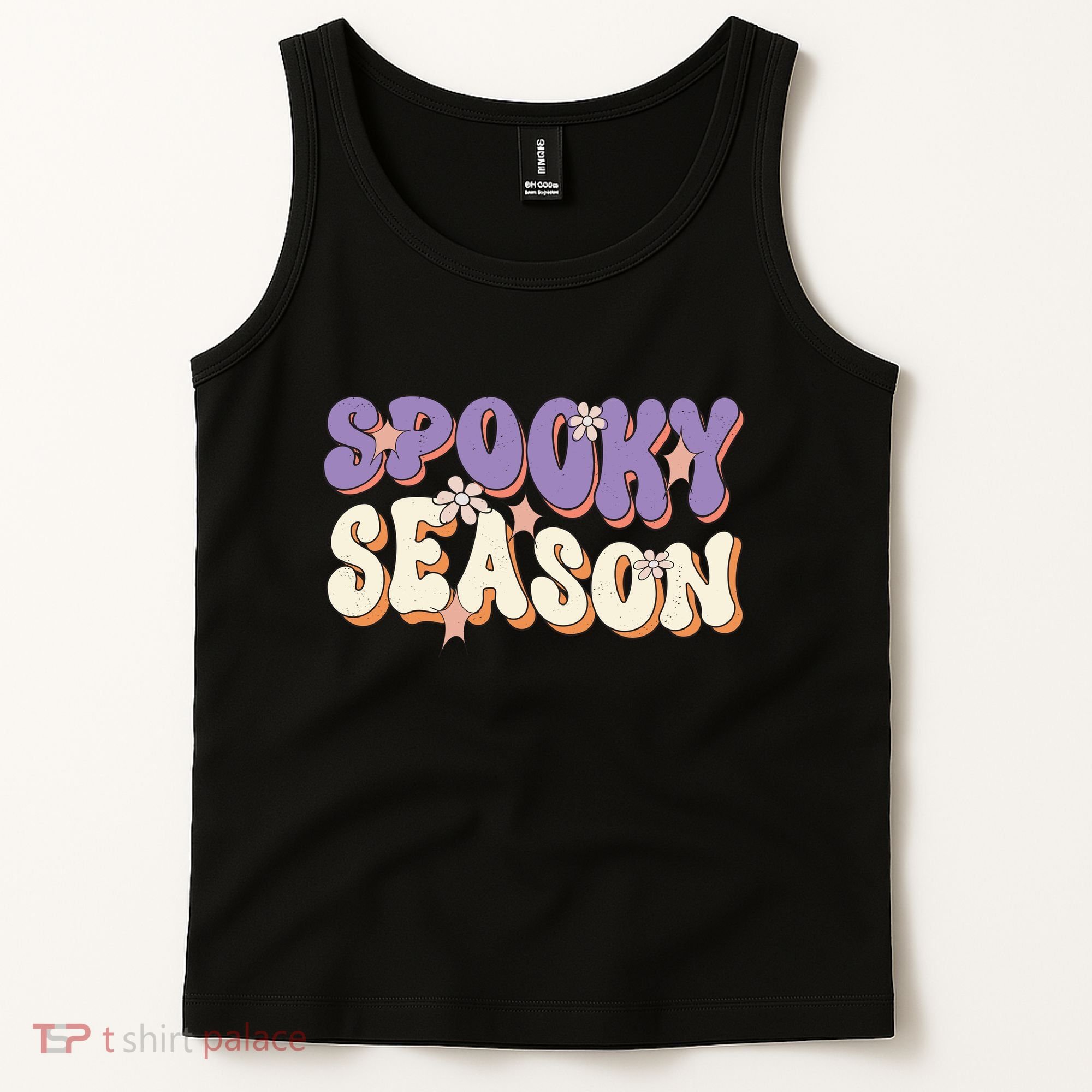 Spooky Season Halloween Groovy Retro Tank Top