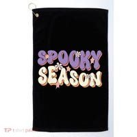 Spooky Season Halloween Groovy Retro Golf Towel thumb 0