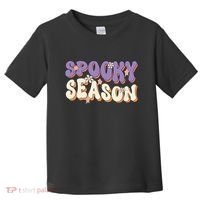Spooky Season Halloween Groovy Retro Toddler T-Shirt thumb 0
