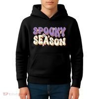 Spooky Season Halloween Groovy Retro Kids Hoodie thumb 4