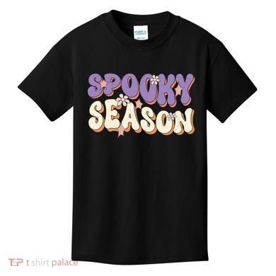 Spooky Season Halloween Groovy Retro Kids T-Shirt