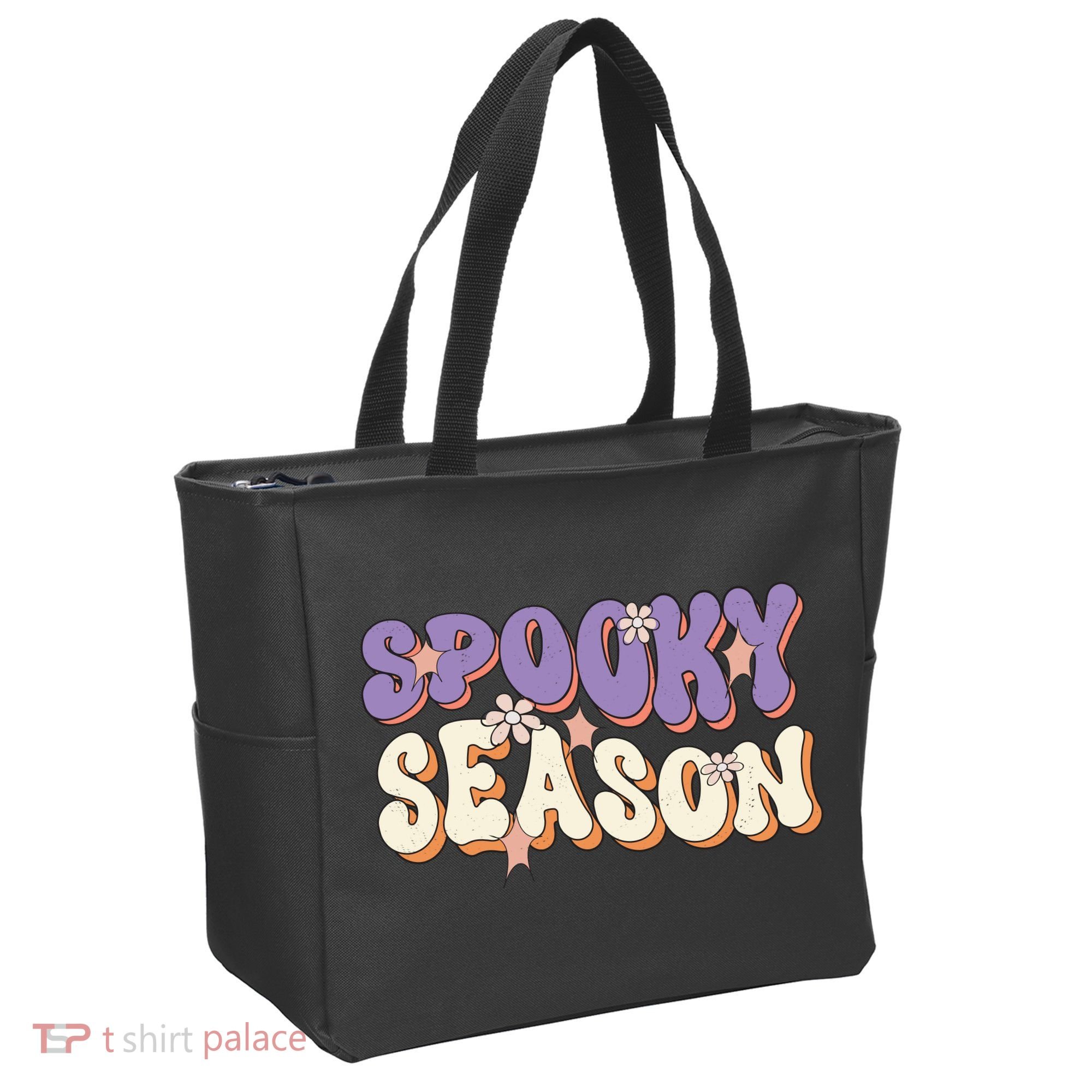 Spooky Season Halloween Groovy Retro Tote Bag