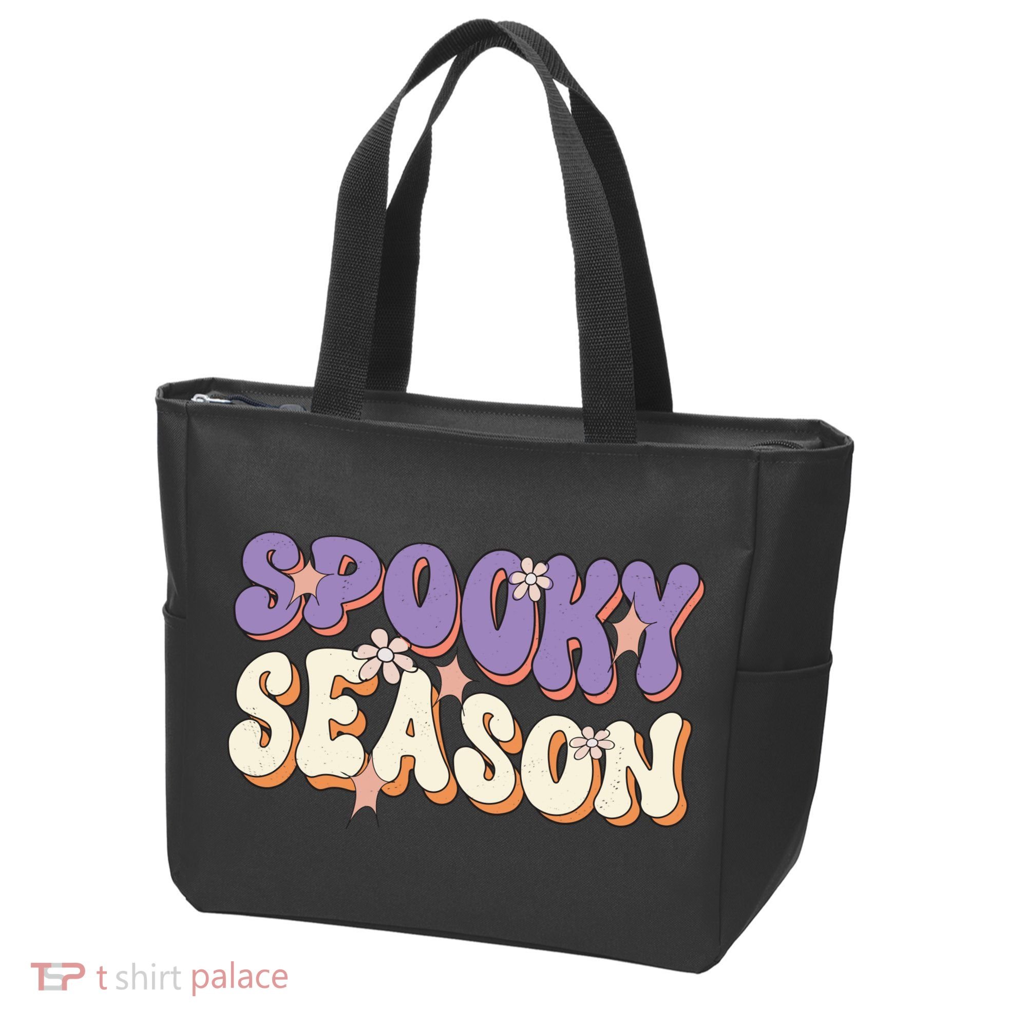 Spooky Season Halloween Groovy Retro Tote Bag