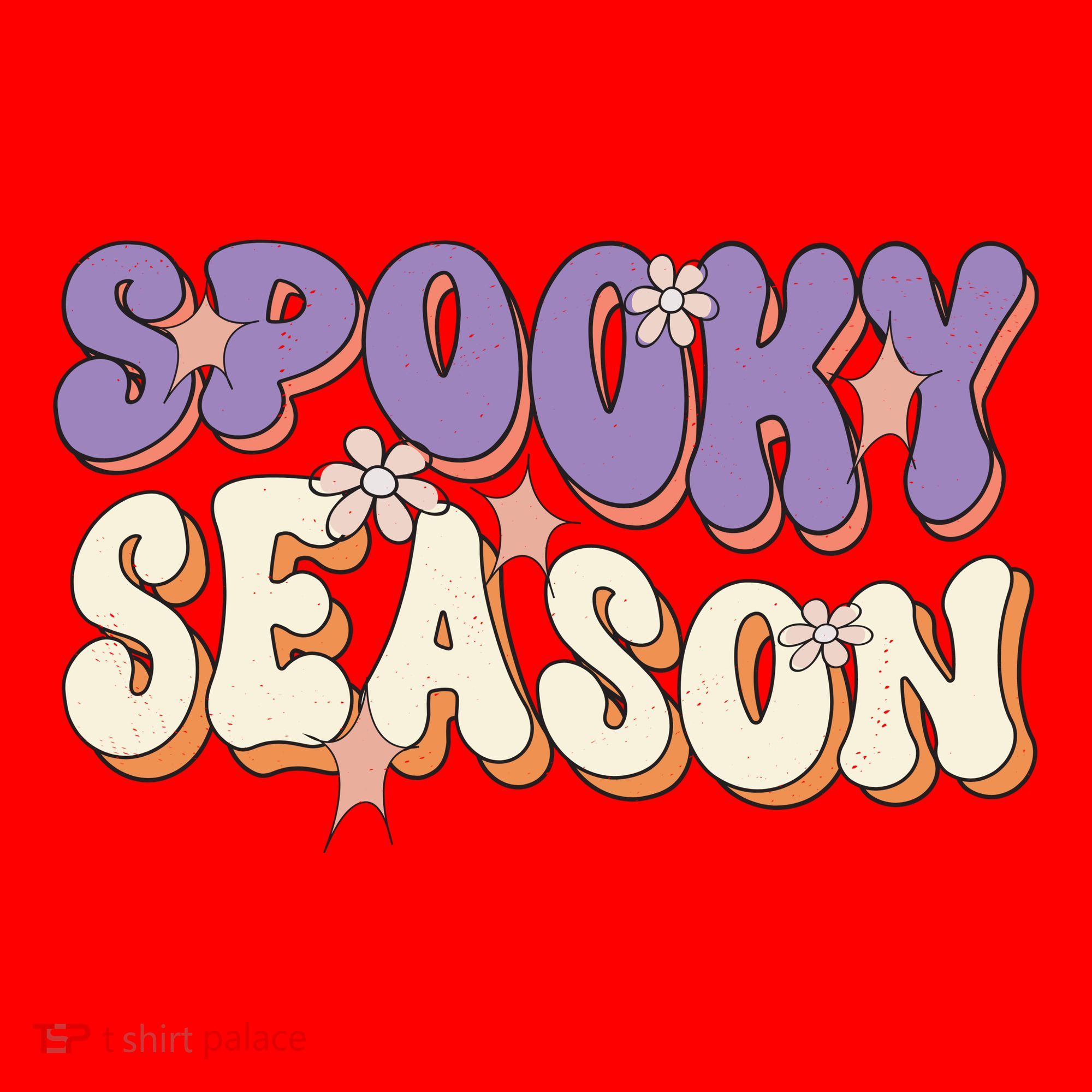 Spooky Season Halloween Groovy Retro Santa Hat