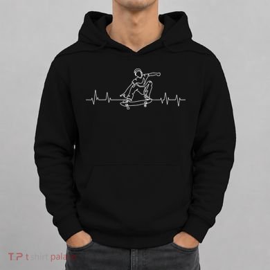 Skater Skateboarder Heartbeat Skateboard Skateboarding Gift Hoodie