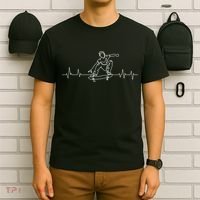 Skater Skateboarder Heartbeat Skateboard Skateboarding Gift T-Shirt thumb 6