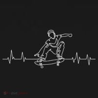 Skater Skateboarder Heartbeat Skateboard Skateboarding Gift Bucket Hat thumb 4
