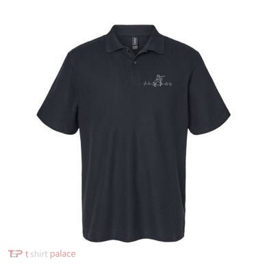 Skater Skateboarder Heartbeat Skateboard Skateboarding Gift Polo