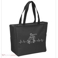 Skater Skateboarder Heartbeat Skateboard Skateboarding Gift Tote Bag thumb 2