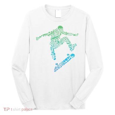 Skater Skateboarding Helmet Gear Skateboard Skateboarder Long Sleeve Shirt
