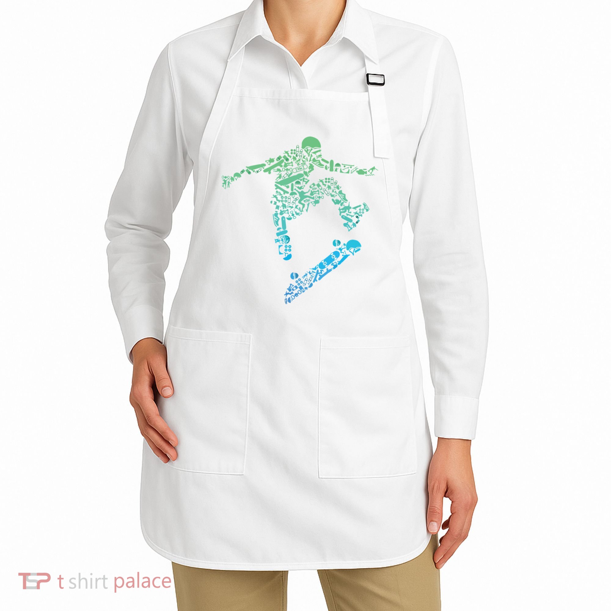 Skater Skateboarding Helmet Gear Skateboard Skateboarder Apron
