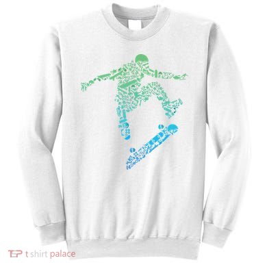 Skater Skateboarding Helmet Gear Skateboard Skateboarder Sweatshirt