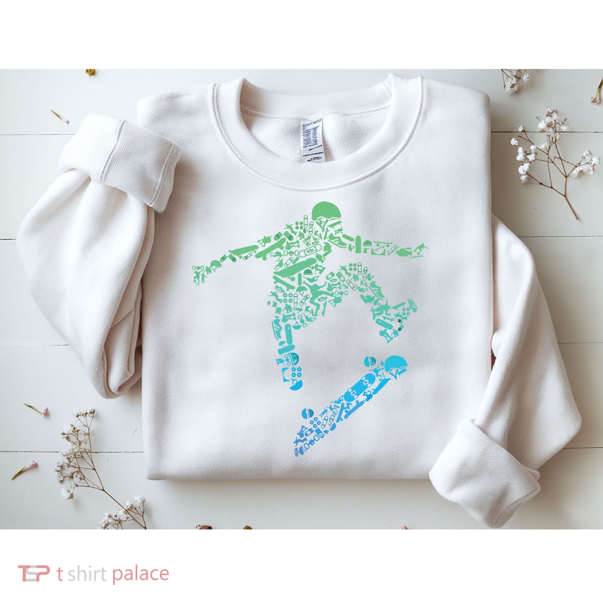 Skater Skateboarding Helmet Gear Skateboard Skateboarder Sweatshirt