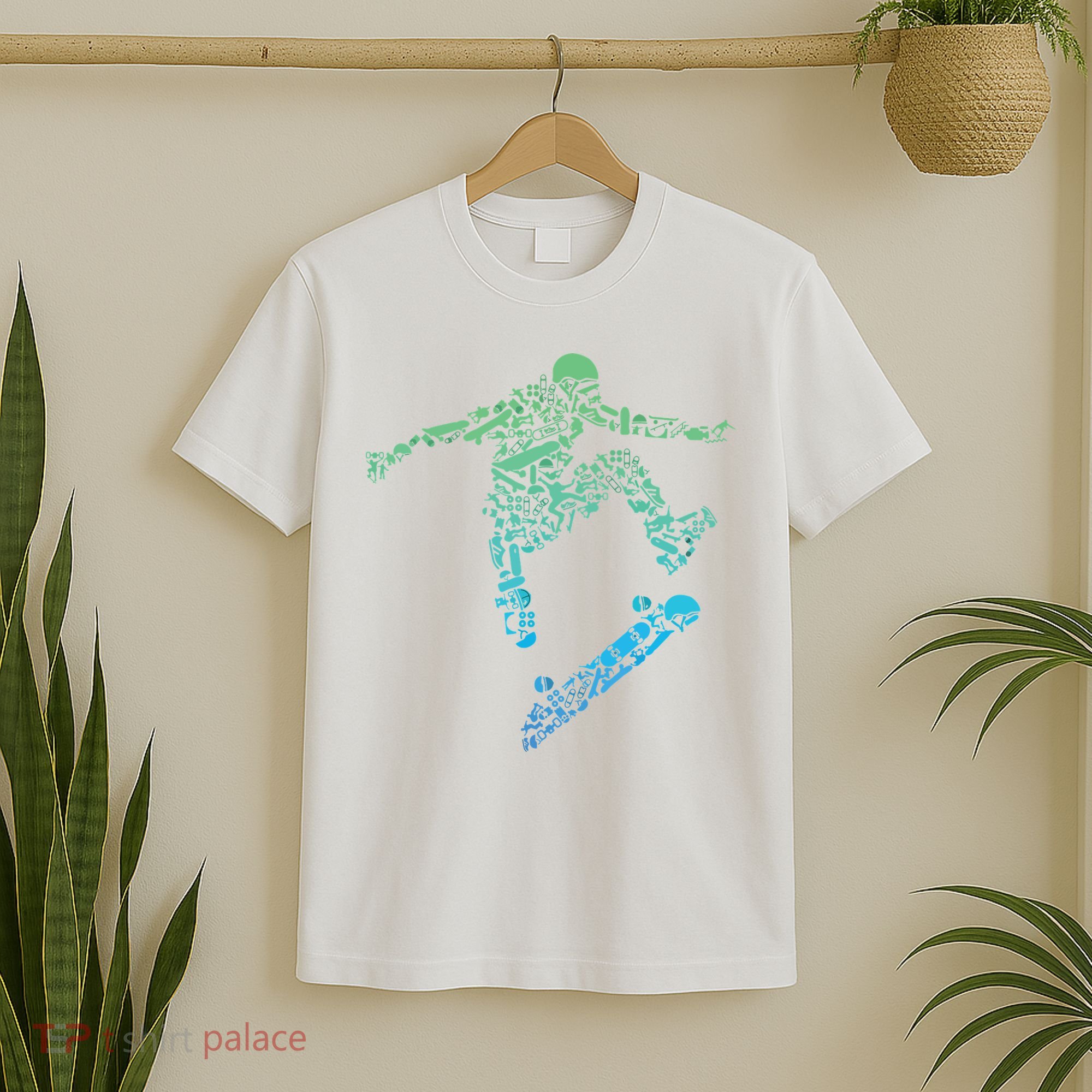 Skater Skateboarding Helmet Gear Skateboard Skateboarder T-Shirt