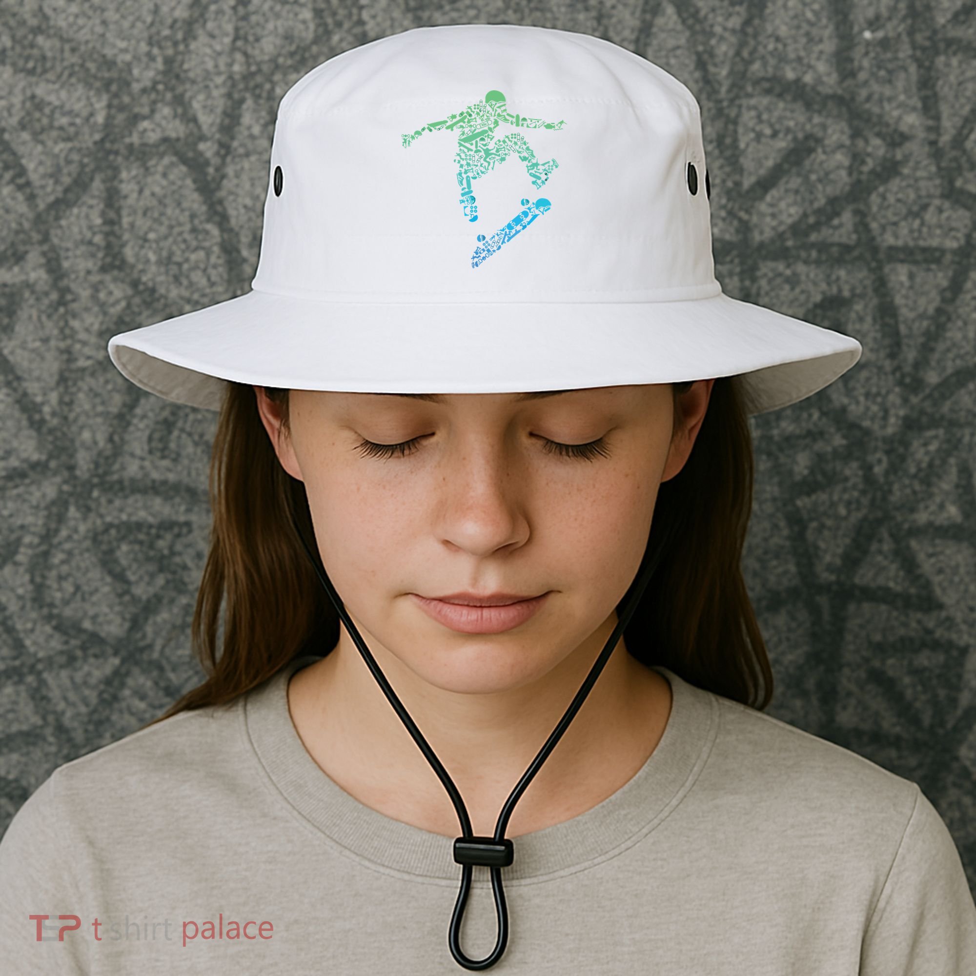 Skater Skateboarding Helmet Gear Skateboard Skateboarder Bucket Hat