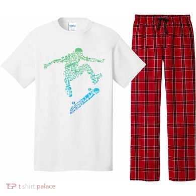 Skater Skateboarding Helmet Gear Skateboard Skateboarder Pajama Set